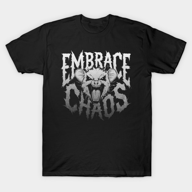 Possum Embrace Chaos, 90s Inspired T-Shirt by Hamza Froug